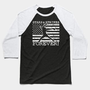 Stars and Strikes Forever Fastpitch Softball Pitcher Patriotic Girls Softball Pitching Baseball T-Shirt